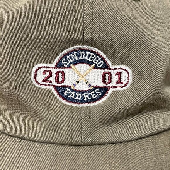 Vintage San Diego Padres Hat Mens Green 2001 Baseball Cap Blue Wave - Picture 5 of 10